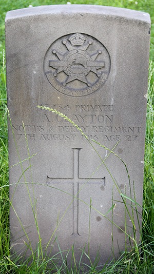 Private Arthur Clayton grave