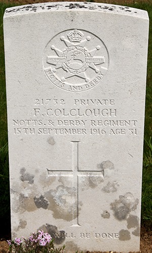 Private Fred Colclough grave