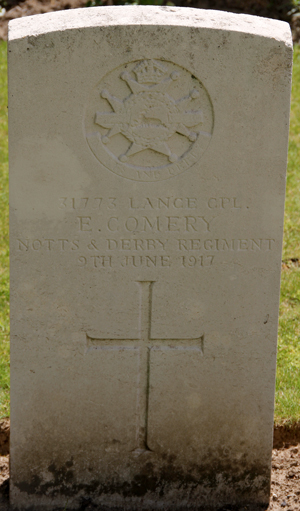 Lance Corporal Ernest Comery grave