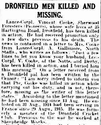 Private Vincent Cooke article