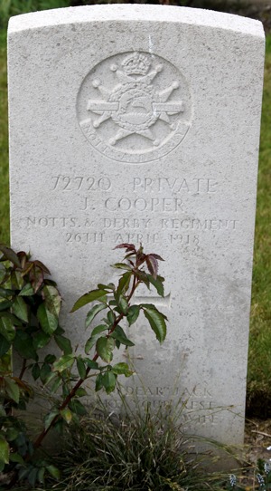 Private Jack Cooper grave