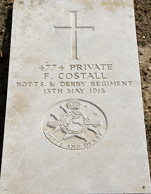 Private Frank Costall grave