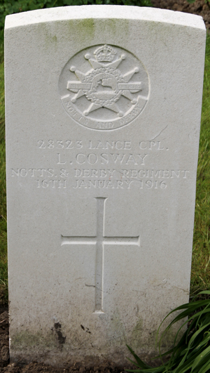 Lance Corporal Leonard Cosway grave