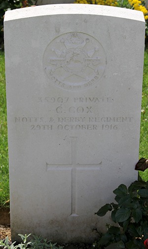Private C. Cox grave
