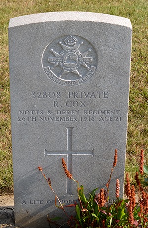 Private Roland Cox grave
