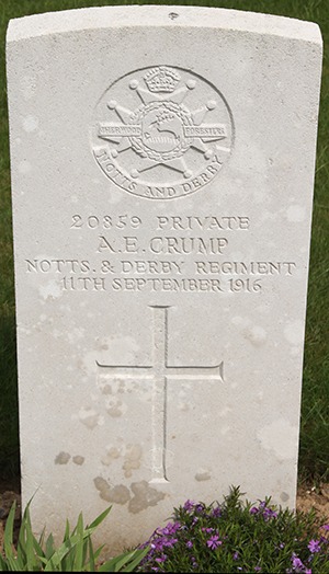 Private Albert Edward Crump grave