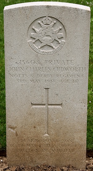 Private John Charles Cudworth grave