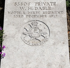 Private William Henry Dable grave