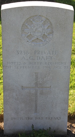 Private Arthur Gervase Daft grave