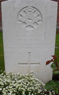 Private Henry Dalby grave
