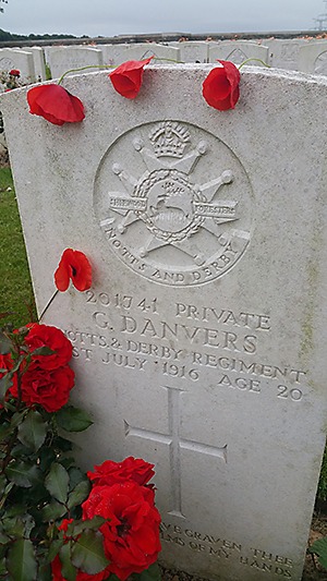 Private George Danvers grave