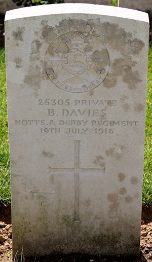 Private Benjamin Davies grave
