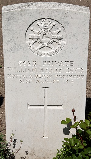 Private William Henry Davis grave