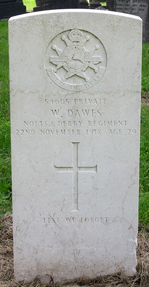 Private William Dawes grave