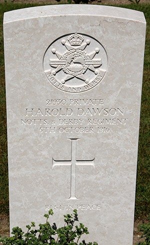 Private Harold Dawson grave