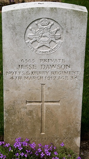 Private Jesse Dawson grave