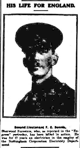Second Lieutenant Frederick Claude Dennis article