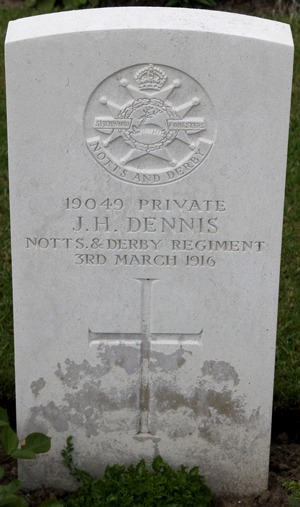Private John Henry Dennis grave