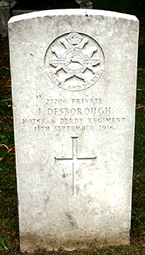Private John Desborough grave