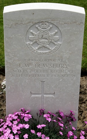 Corporal John William Dewsbury grave