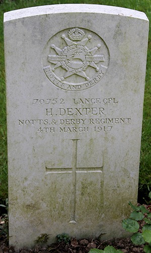 Lance Corporal Harold Dexter grave