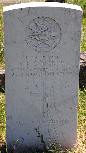Private Thomas R. Gordon Dignum grave