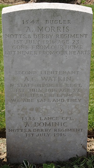 Lance Corporal Arthur Dominic grave