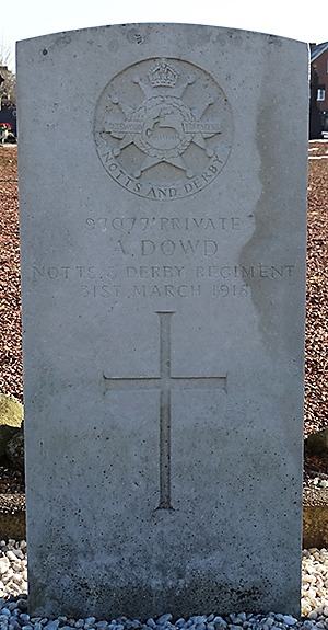 Private A. Dowd grave