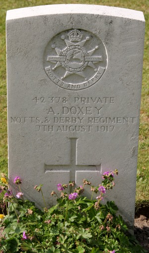 Private Abraham Doxey grave