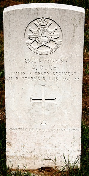 Private Albert Duke grave