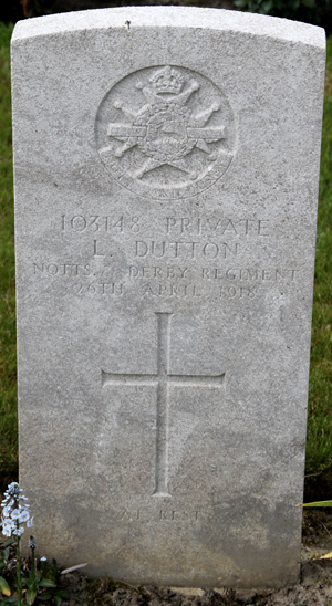 Private Leonard Dutton grave