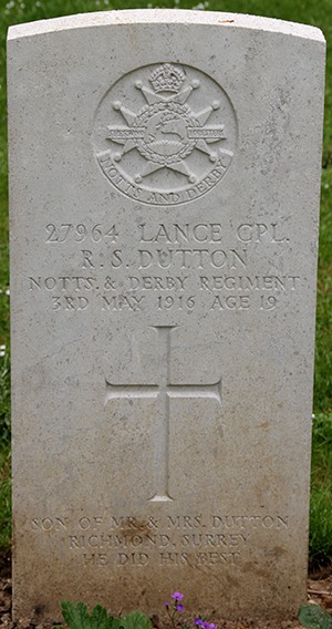 Lance Corporal Reginald Sidney Dutton