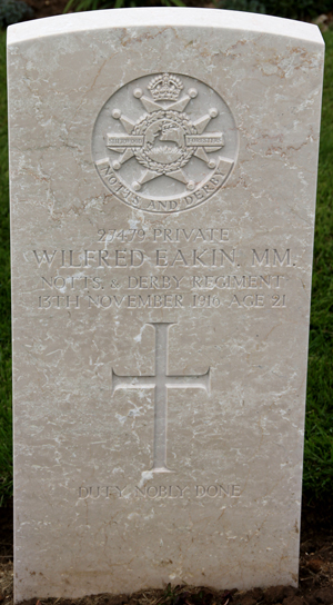 Private Wilfred Eakin grave