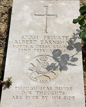 Private Albert Earnshaw grave