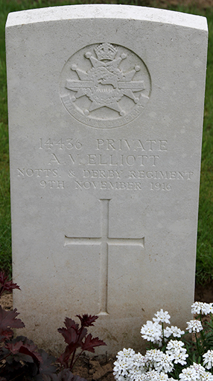 Private Alfred Victor Elliott grave