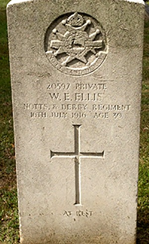 Private Walter Edward Ellis grave