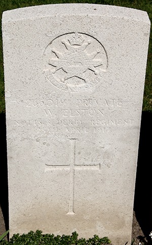 Private Walter Elston grave