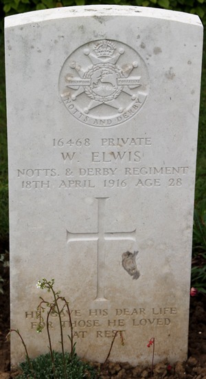 Private Walter Elwis grave