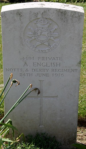 Private Albert English grave