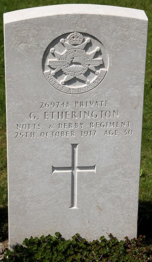 Private George Etherington grave