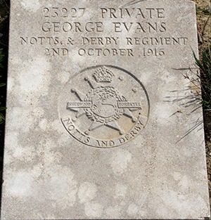 Private George Evans grave