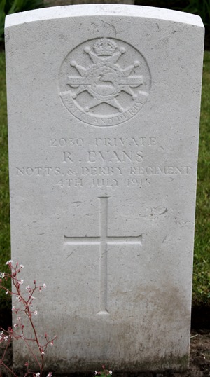 Private Richard Evans grave