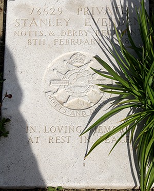 Private Stanley Evenden grave
