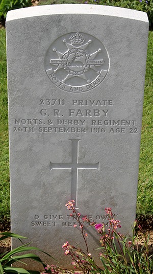 Private George Robert Farby grave