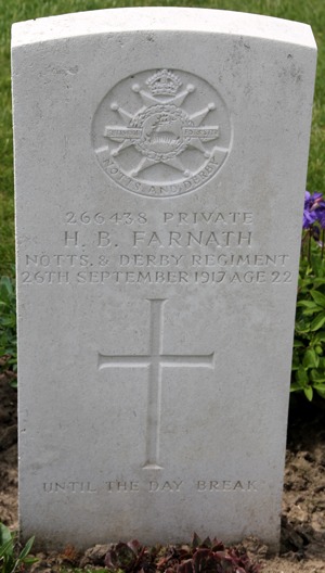 Private Harry Bernard Farnath grave