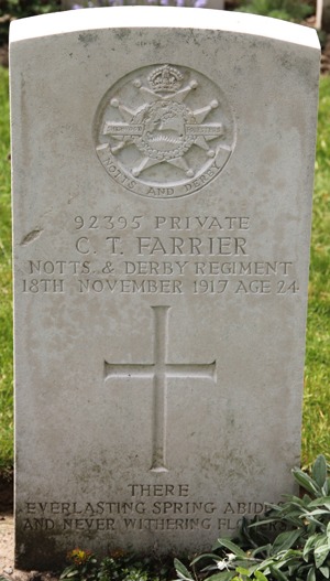 Private Cecil Thomas Farrier grave