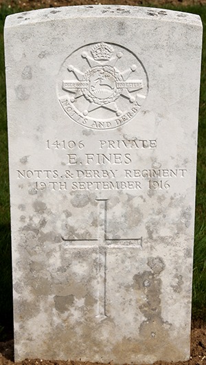 Private Edward Fines grave