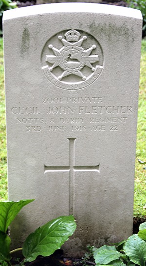 Private Cecil John Fletcher grave