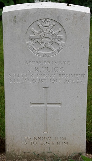 Private John Redfearn Fligg grave