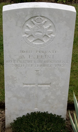 Private Albert Ernest Flint grave